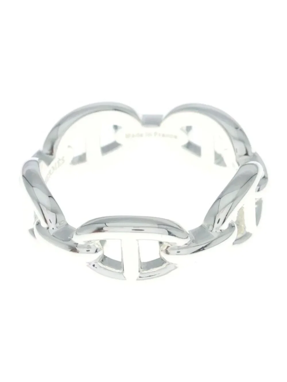 Hermes Chaine D'ancre Enchainee PM Ring 57 Silver